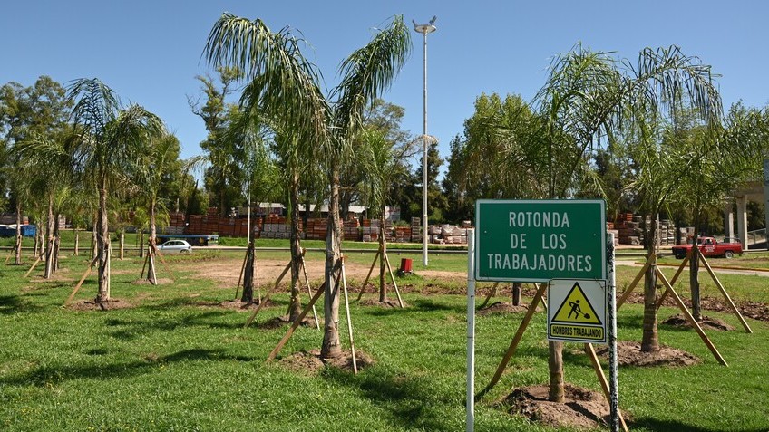 Se realizo la puesta en valor de la Rotonda de ruta N° 192
