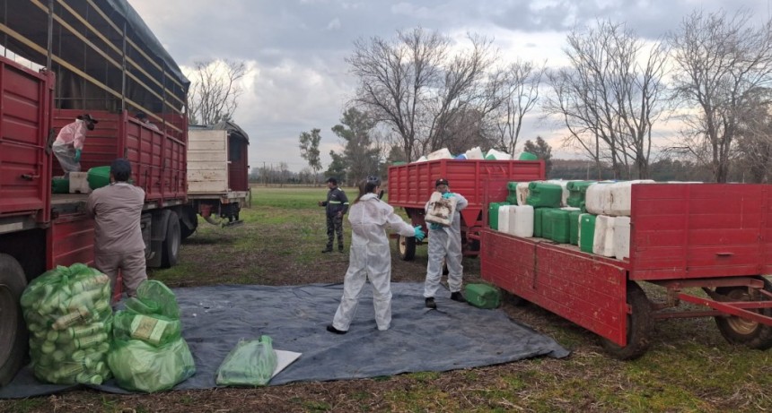 Se realizó una jornada de recepción de envases vacíos de fitosanitarios