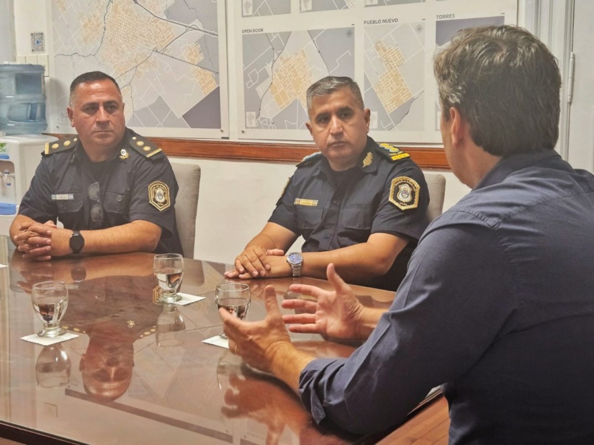 El Intendente se reunió con las nuevas autoridades de la Policía de Luján