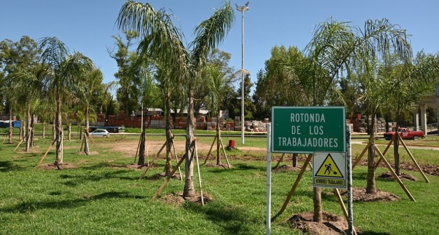 Se realizo la puesta en valor de la Rotonda de ruta N° 192