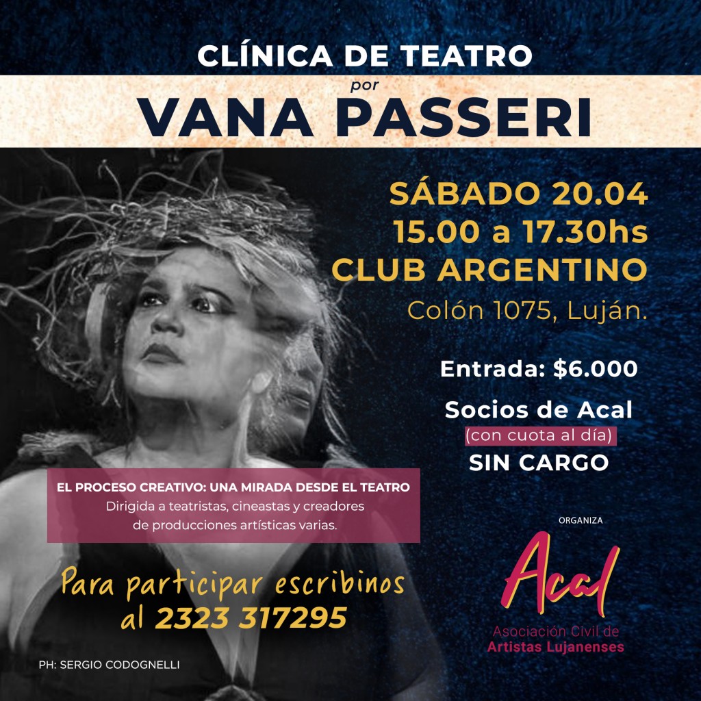 Clínica: “El proceso creativo: una mirada desde el teatro”