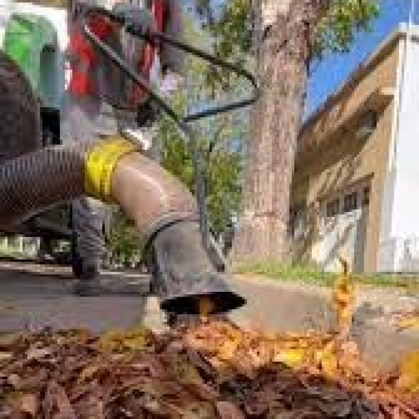 El Municipio incorporó una máquina de recolección de hojas