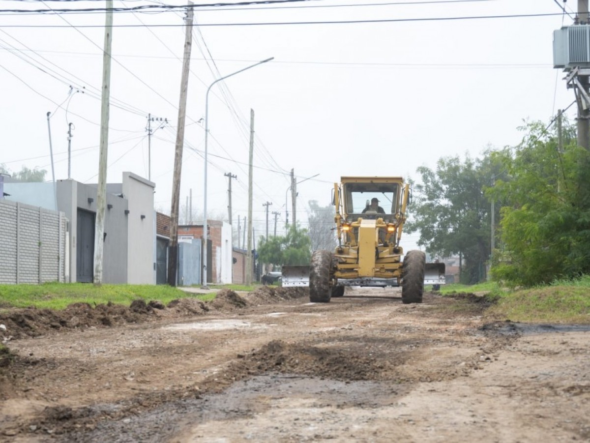 Inició el plan de mejoramiento vial en el barrio Ameghino
