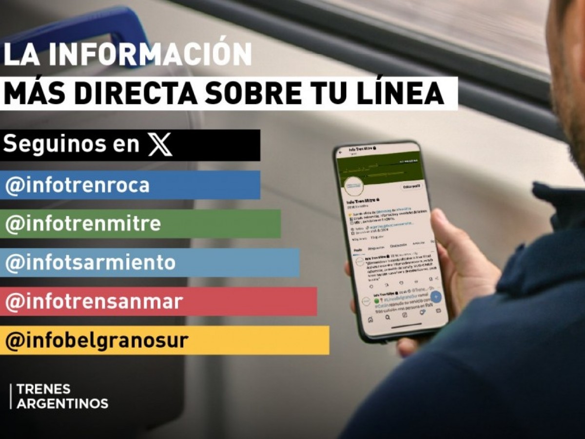 TRENES ARGENTINOS LANZA UN NUEVO CANAL DE COMUNICACIÓN CON LOS PASAJEROS