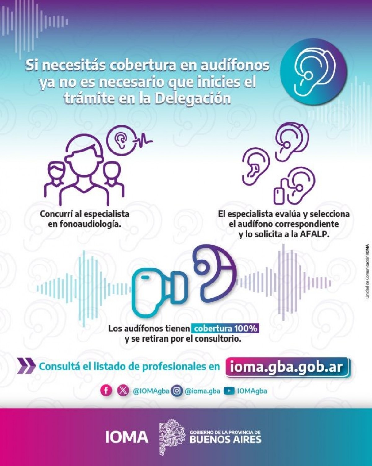 Dos importantes novedades para afiliadas y afiliados de IOMA